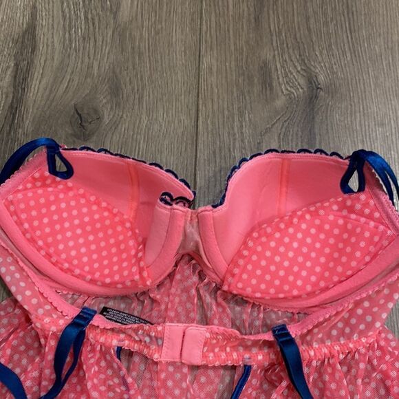 Victoria’s Secret Sexy Little Things Sheer Pink Baby Doll Slip Size 34C - Picture 9 of 14
